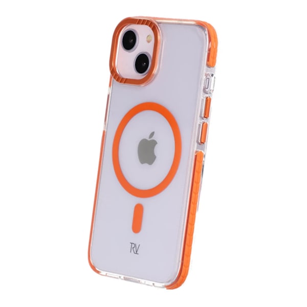 iPhone 13/14 Rvelon Mobilskal Magnet Förstärkt - Orange Orange