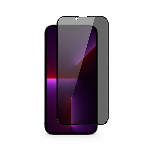 Skärmskydd Privacy iPhone 13/13 Pro/14/16e - 3D Härdat Glas Transparent