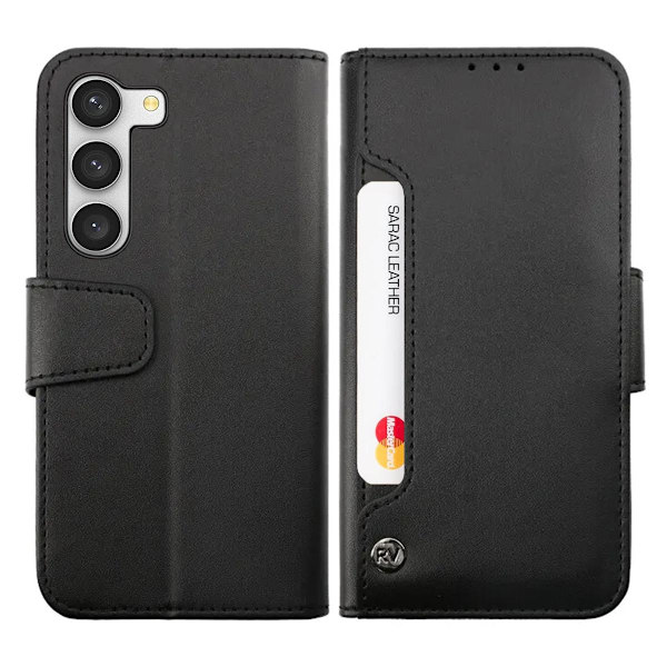 Samsung Galaxy S23 Plus 5G Plånboksfodral Extra Kortfack Rvelon - Svart Black