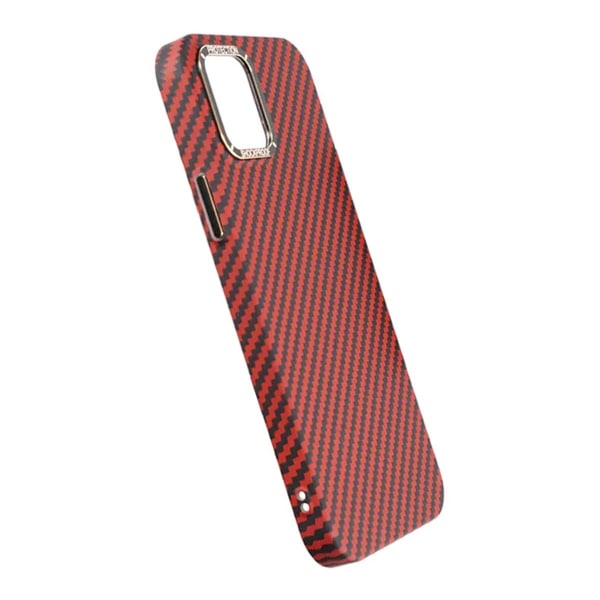 Kolfiber Skal iPhone 12 Pro Max - Röd Red