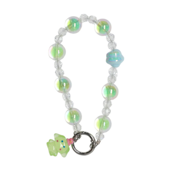 Lysande Pärlfärgad Grön + Kanel Hundhalsband Green
