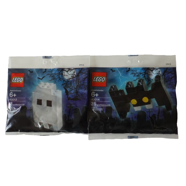 2 Påsar med Halloween Spöke & Fladdermus - Lego flerfärgad