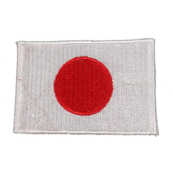 2st Tygmärken - Japan Flagga  5,9cm vit 59 mm