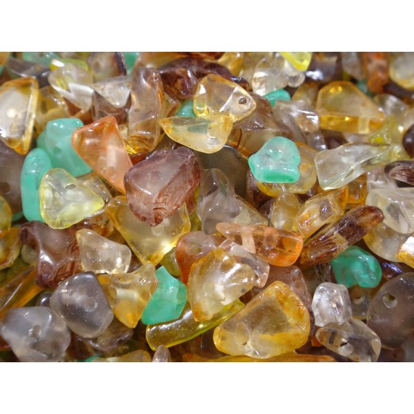 400st Glasflis-pärlor 5-10mm - Blandade Färger flerfärgad