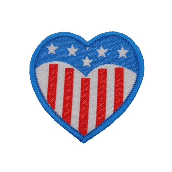 2st Tygmärken - USA Hjärtan  4,8cm flerfärgad 48 mm