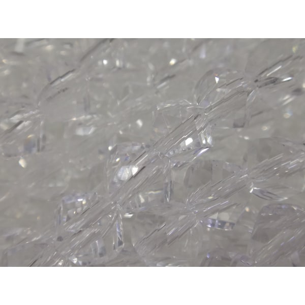 95st Facetterade Twist Glaspärlor 5,5mm -Clear transparent