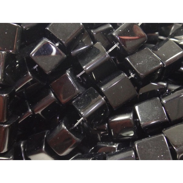 288st Cubic Glaspärlor 6mm - Svarta svart 6 mm