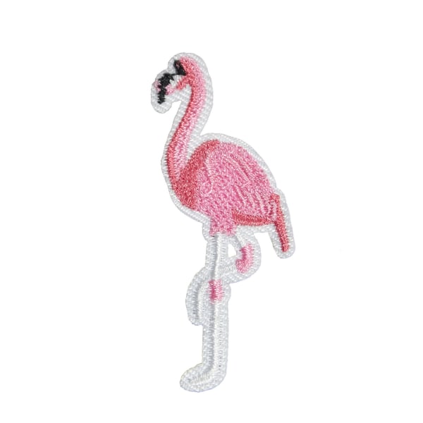 2st Tygmärken - Rosa Flamingo - Storlek 5,9cm rosa
