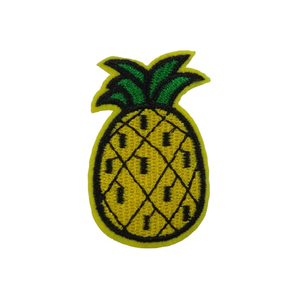 6st Tygmärken - Ananas gul 59 mm