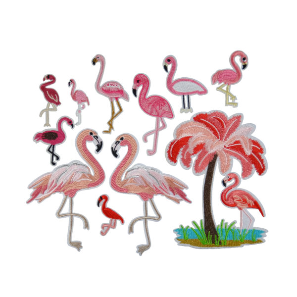 11st Tygmärken - Flamingo - Alla Olika flerfärgad