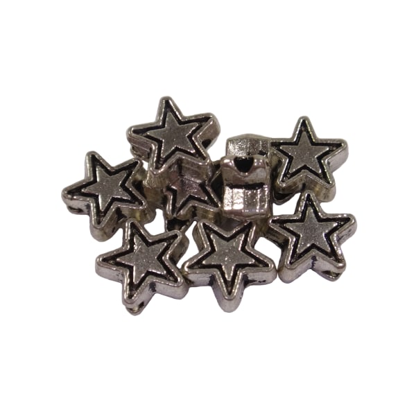 230st Metallpärlor Stjärnor 6,2mm