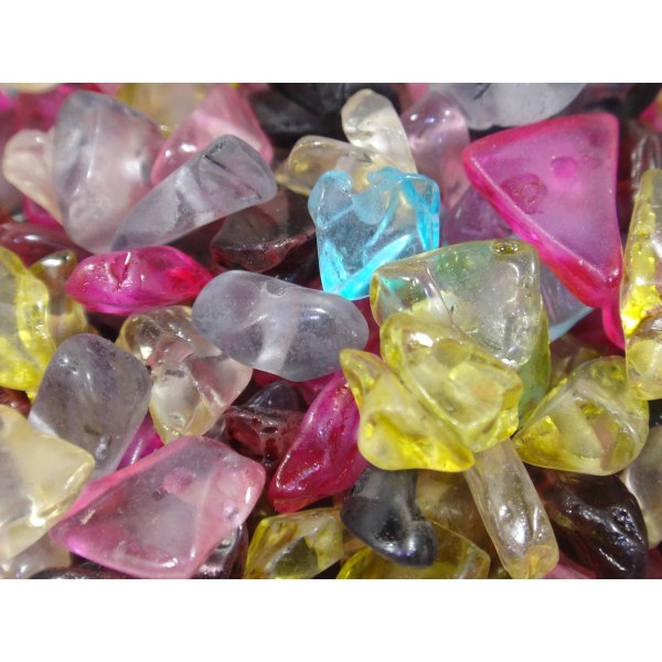 150st Glasflis-pärlor 5-10mm - Blandade Färger flerfärgad