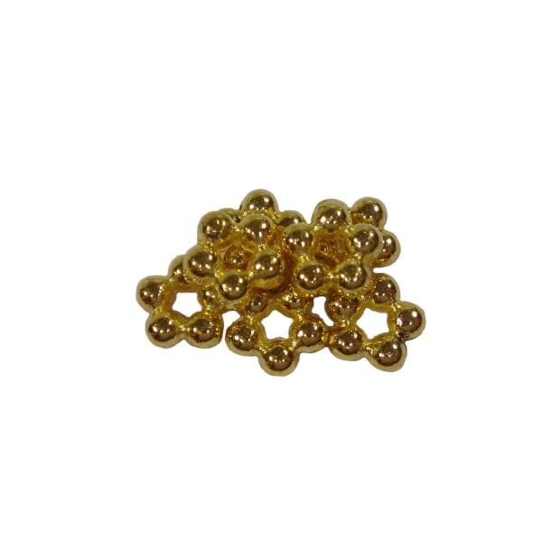 100st Guldfärgade Pärlor Blommor 5,2mm Nickelfria guld 5 mm