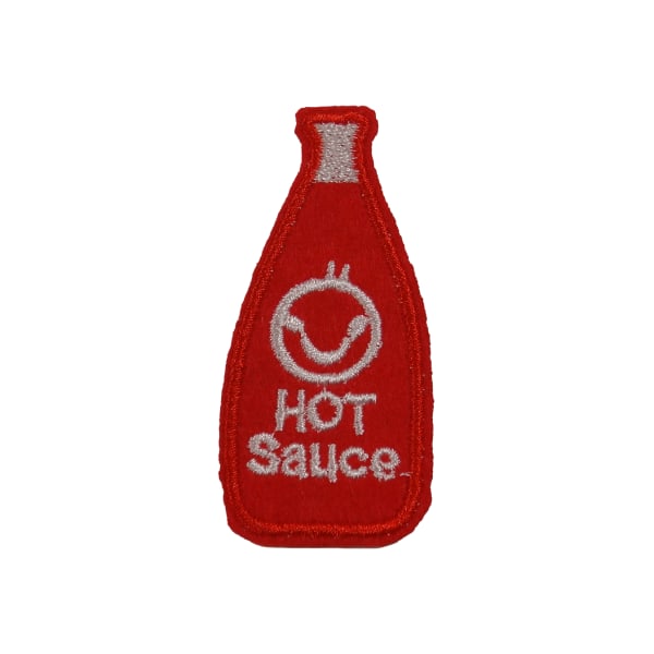 2st Tygmärken - Hot Sauce - Storlek 6,4cm röd
