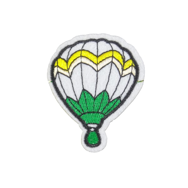 2st Tygmärken - Luftballong - Storlek 6,6cm flerfärgad