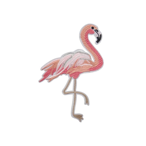 2st Tygmärken - Flamingo - Storlek 14,4cm rosa