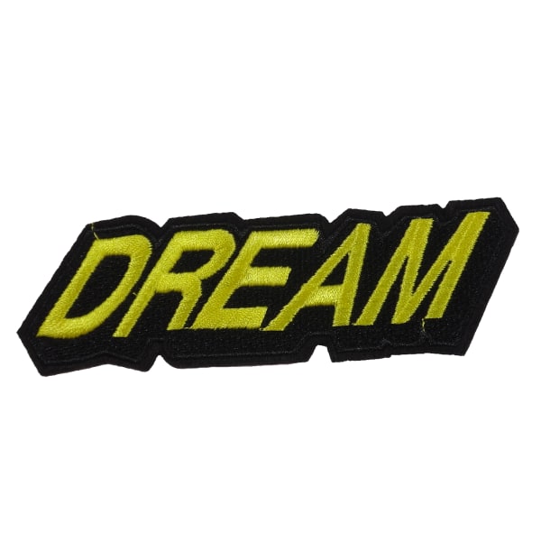 2st Tygmärken - DREAM - Storlek 11,5cm gul