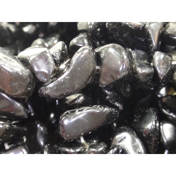 1 sträng Glasflis-pärlor Svarta svart
