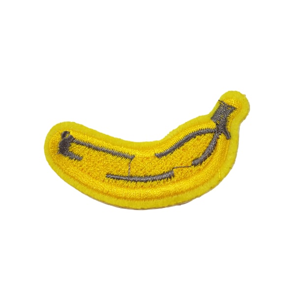 2st Tygmärken - Banan - Storlek 6,2cm gul
