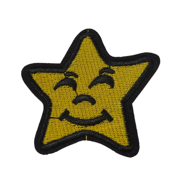 6st Tygmärken - Gul Stjärna - Storlek 7,7cm gul 77 mm