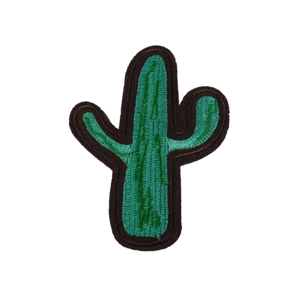 2st Tygmärken -Kaktus Grön & Mörkbrun - Storlek 9,1cm grön 91 mm