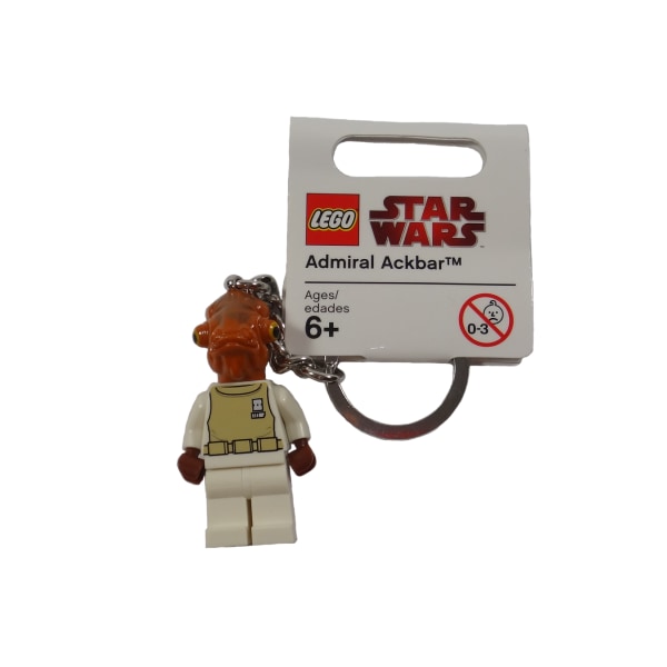 Admiral Ackbar - Nyckelring - Star Wars Lego vit 45 mm
