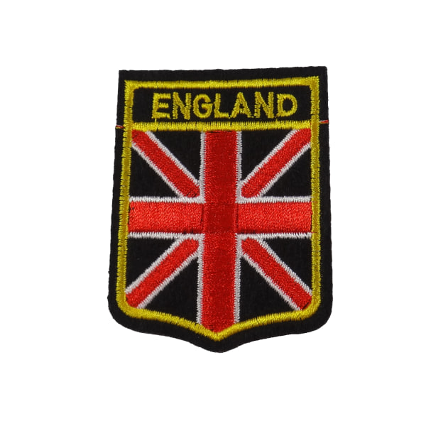 6st Tygmärken ENGLAND Flagga - Storlek 7,2cm flerfärgad 72 mm