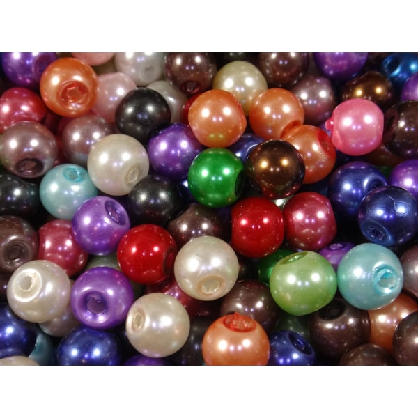 700st Vaxade Glaspärlor - Blandade Färger 6 mm