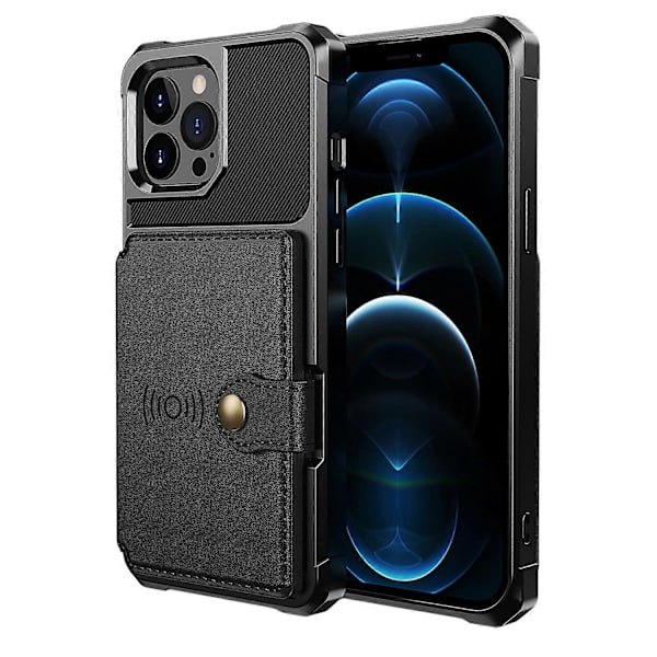 För iPhone 13 Pro Magnetisk Plånbokskortväska Läderfodral
