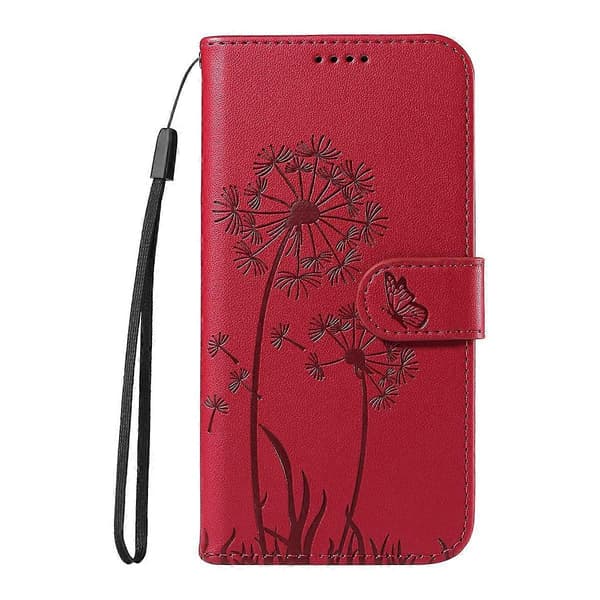 Mælkebøttepræget mønster flip læder telefoncover