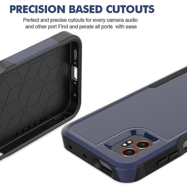 Til Samsung Galaxy XCover7 Pro-deksel 2-i-1 PC+TPU Støtsikkert telefondeksel - Mørkeblå (Mørkeblå)