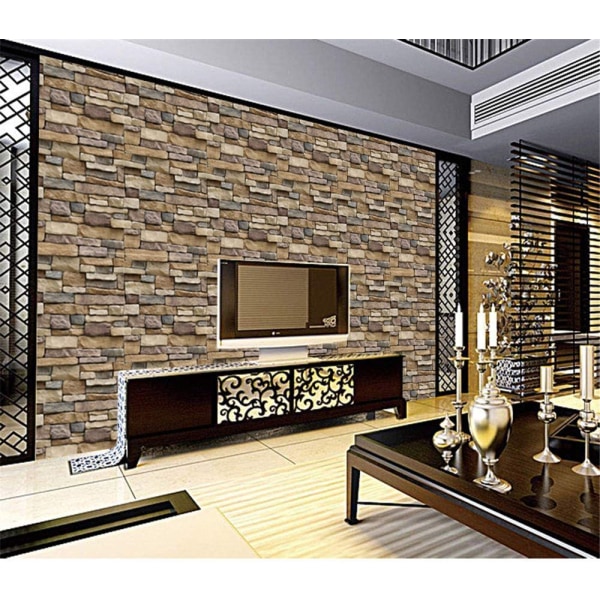 3D Wall Panels Self-Adhesive Stone Look Wallpaper, Waterproof