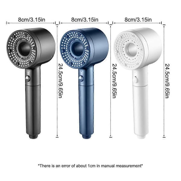 5 Spraytilstande Håndholdt Massage Brusehoved Multifunktionelt Massage Brusehoved til Badeværelse DIY Style 1