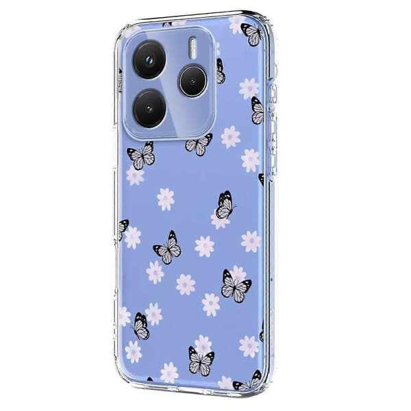 Blomstermønster Malet TPU Telefoncover til Redmi Note 14 5G / Poco M7 Pro 5G