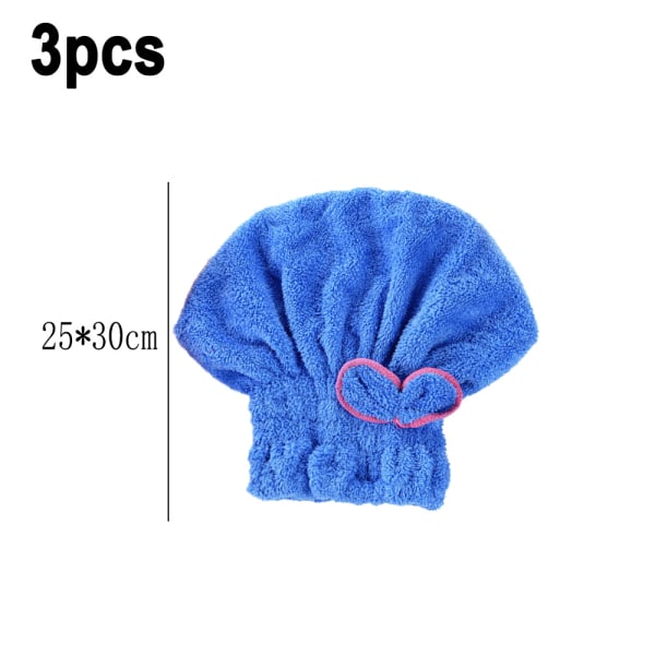 Hair Drying Towel 3 Packs, Quick Dry Microfiber Hair Towel,