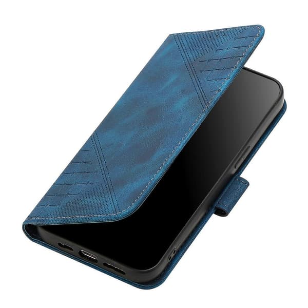 Til iPhone 16 Pro Max Læderpung Etui Sommerfugl Blomst Præget Telefoncover med Rem A