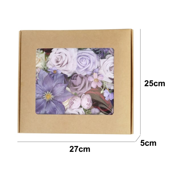 Artificial flower box wedding party gift box-taro purple