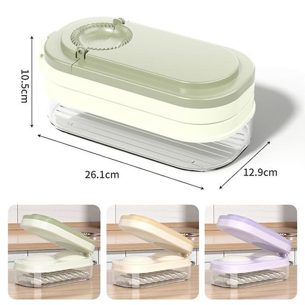 3-i-1 Enkel Dumplingmaskin med Oppbevaringsveske DIY Dumpling Wrapper Form for Pannekaker Pai A