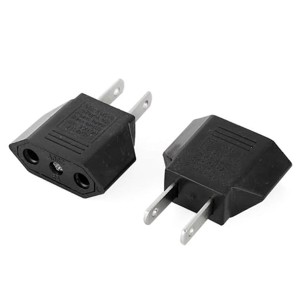 Stik US til EU-stik Strøm 2 flade ben US til EU-stik Adapter Konverter Adapter Rejse