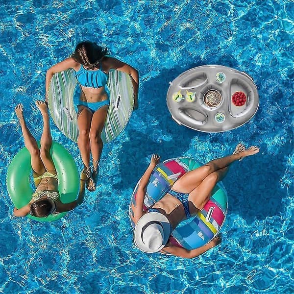 Oppustelig Pool Float Ølkøler Bord Bar Bakke Kopholder Festtilbehør A