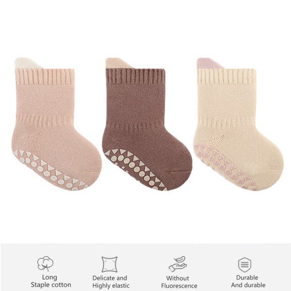 3 paria baby luistamattomat lämpimät sukat Baby paksut talvisukat