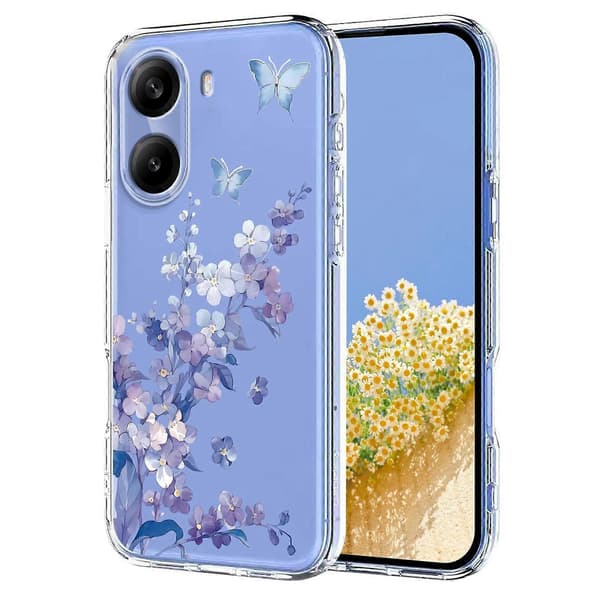 Blommönster Målat TPU-telefonfodral för Redmi Turbo 4 5G / Poco C71 4G