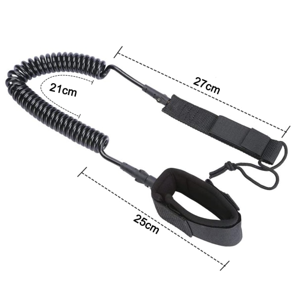 Coiled SUP Leash Premium Design for Flat & Open Water Stand Up