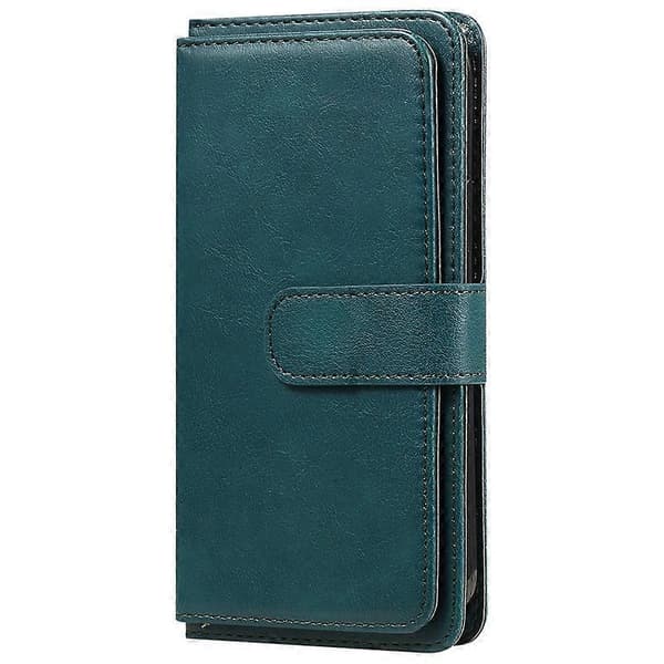 Etui til iPhone 13 Grøn-10 Kort Læder Capito Holder No5321 A