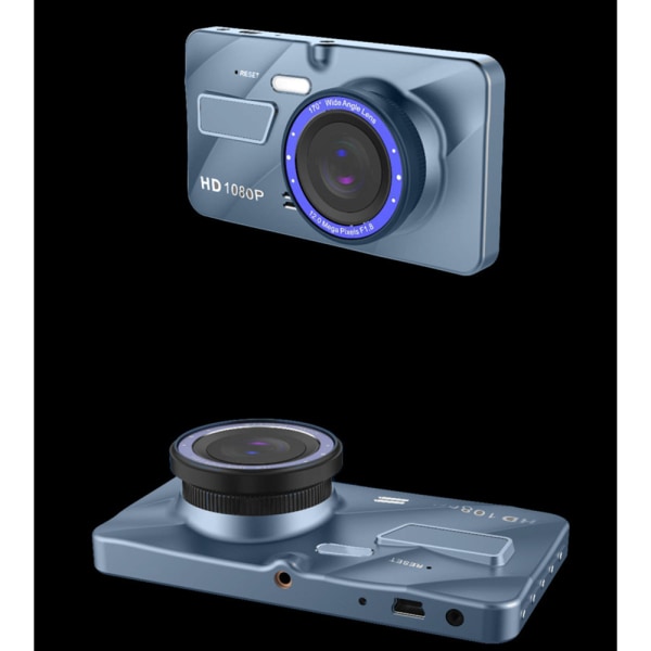 Abask Dashcam -auton etu- ja takakamera, 32 Gt:n SD-kortti, 4 tuuman Full HD 1080P, 170° laajakulma, pimeänäkö, G-sensori, WDR, silmukkatallennus,