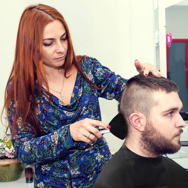 Professionel frisørkappe Salonkappe, barberkappe og halsbørste hårbørstesæt hårklippekappe