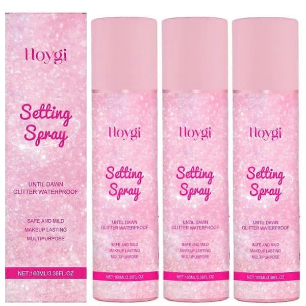 Flash Setting Spray Oljekontroll Vattentät Svettresistent Långvarig Basmakeup för Kropp Charmig Ansiktsfixer Sminkspray (3st)