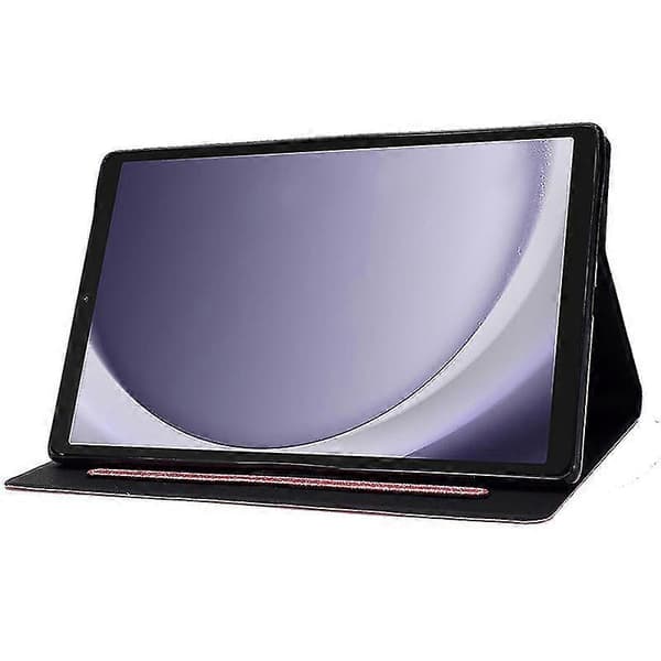 Stativetui til Samsung Galaxy Tab A9, Glitter PU læderkortpladser Tablet Cover (Pink)