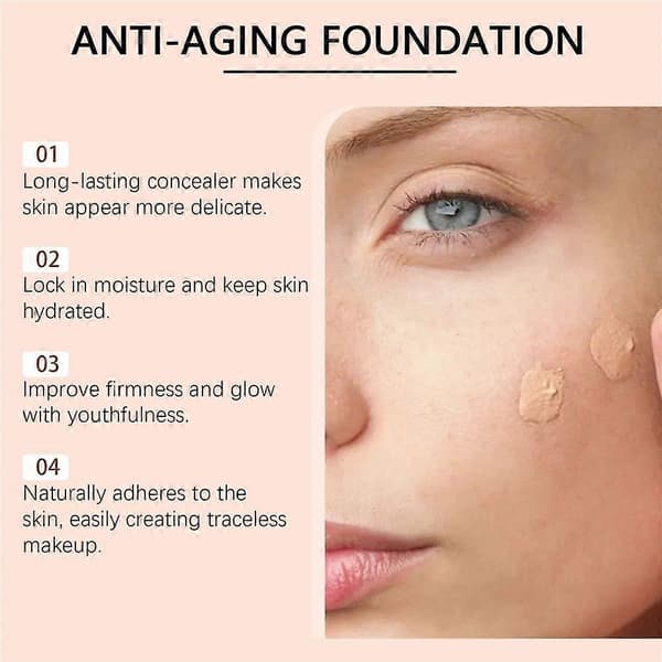 Cover Up Slow-Aging Foundations Hållbarhet 12 timmar Hög täckning 50ml