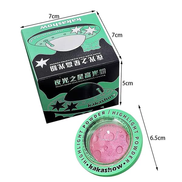 Makeup Highlighter Puder Høj Farvegengivelse Ansigtsmakeup Shimmer-Pudder til Kvinder A